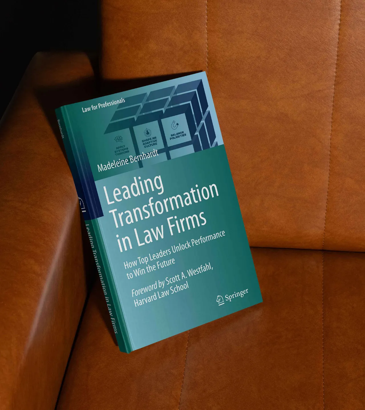 Buchcover Leading Transformation in Law Firms – strategischer Leitfaden für Kanzleien von Prof. Dr. Madeleine Bernhardt